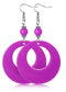 Neon Bright Circular Hoop Earrings - Heather's Heavenly Boutique