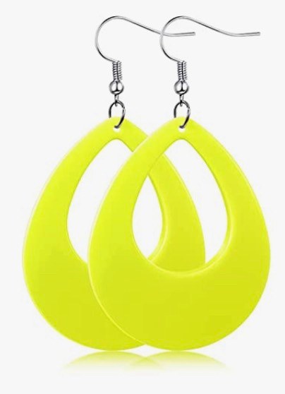 Neon Bright Teardrop Earrings - Heather's Heavenly Boutique