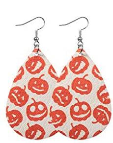 Halloween Faux Leather Earrings - Heather's Heavenly Boutique