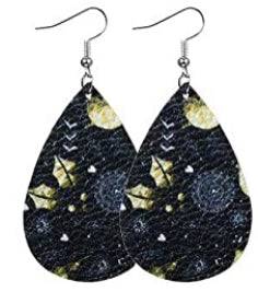 Halloween Faux Leather Earrings - Black - Heather's Heavenly Boutique