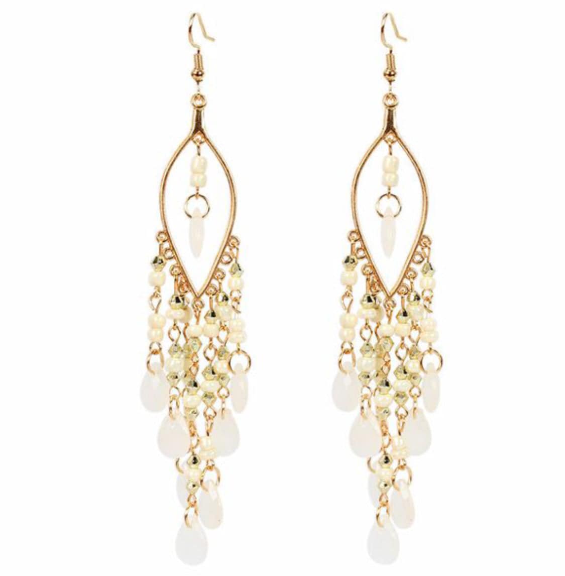 Tassels Galore - White Earring - Heather's Heavenly Boutique