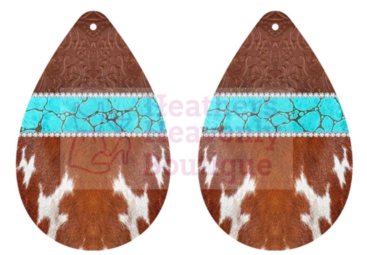 New Release Handmade Sublimation Western Teardrop Earrings - Heather's Heavenly Boutique