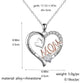 Mom Heart Necklace Silver - Heather's Heavenly Boutique