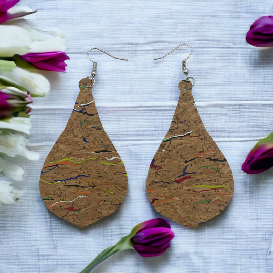 Light Weight Brown Cork Earrings - Heather's Heavenly Boutique