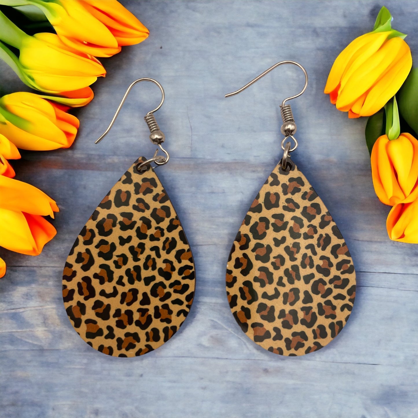 Handmade Sublimation Leopard Earrings - Heather's Heavenly Boutique