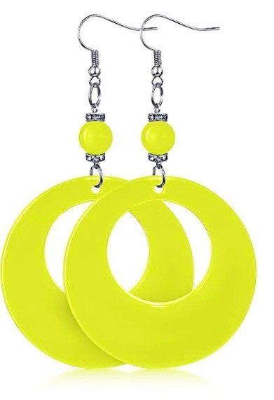 New Release Neon Bright Circular Hoop Earrings