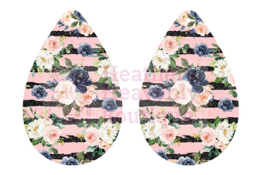 New Release Handmade Sublimation Floral Teardrop Earrings - Heather's Heavenly Boutique